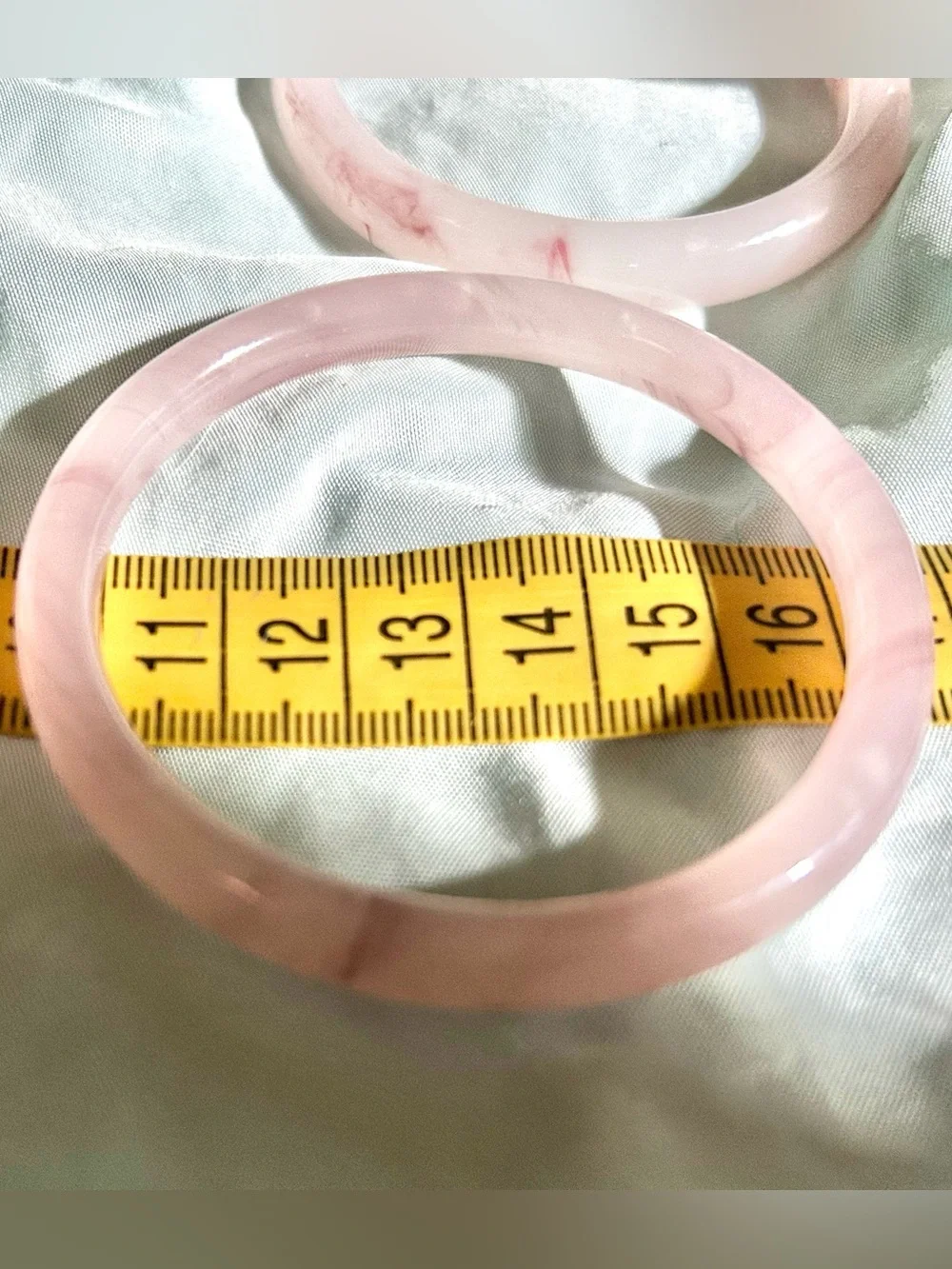 Pink Glass Stone Bangle Bracelet Set - Women Jewelry